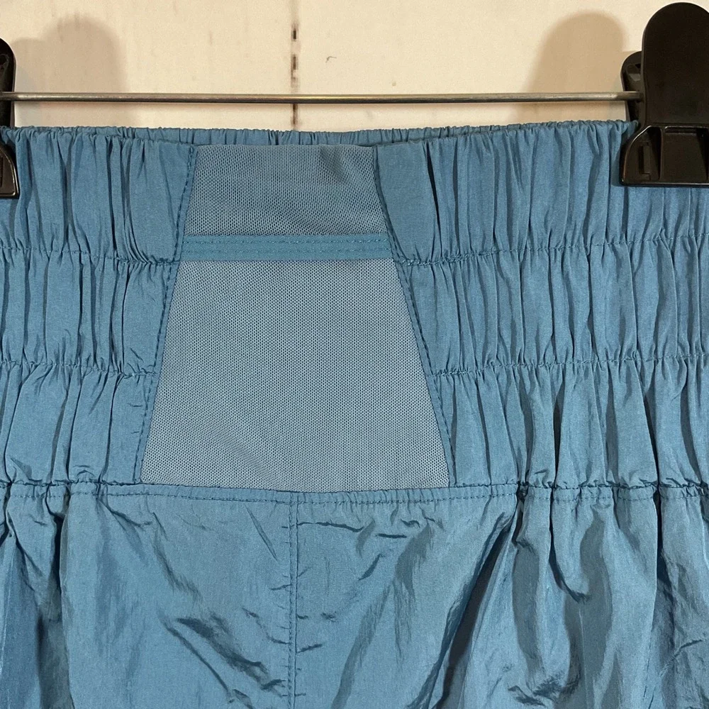 Free People FP Movement The Way Home Shorts M Teal Blue High Waist Running Gym‎